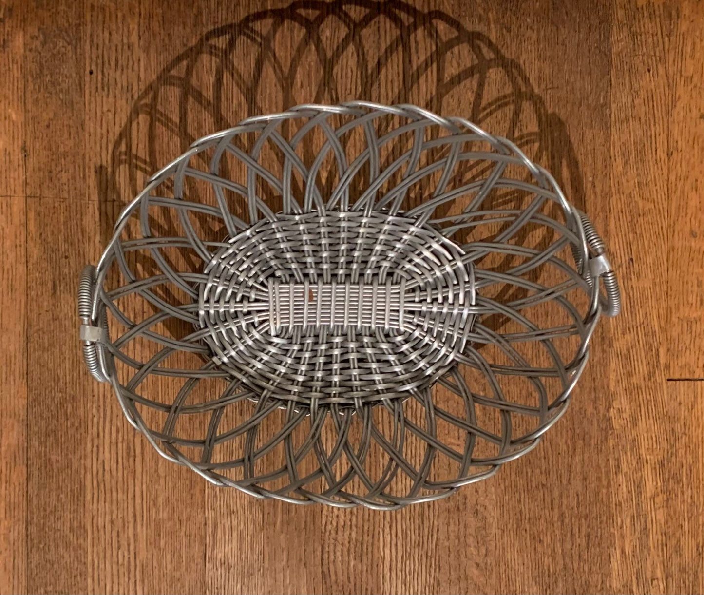 Vintage Woven Metal Basket