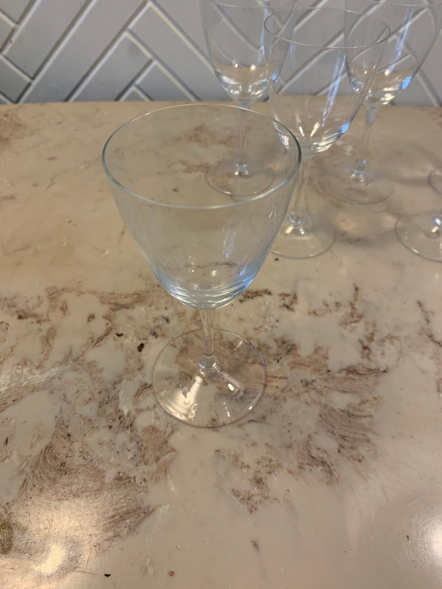 Crystal Coupe Glasses, Set of 6