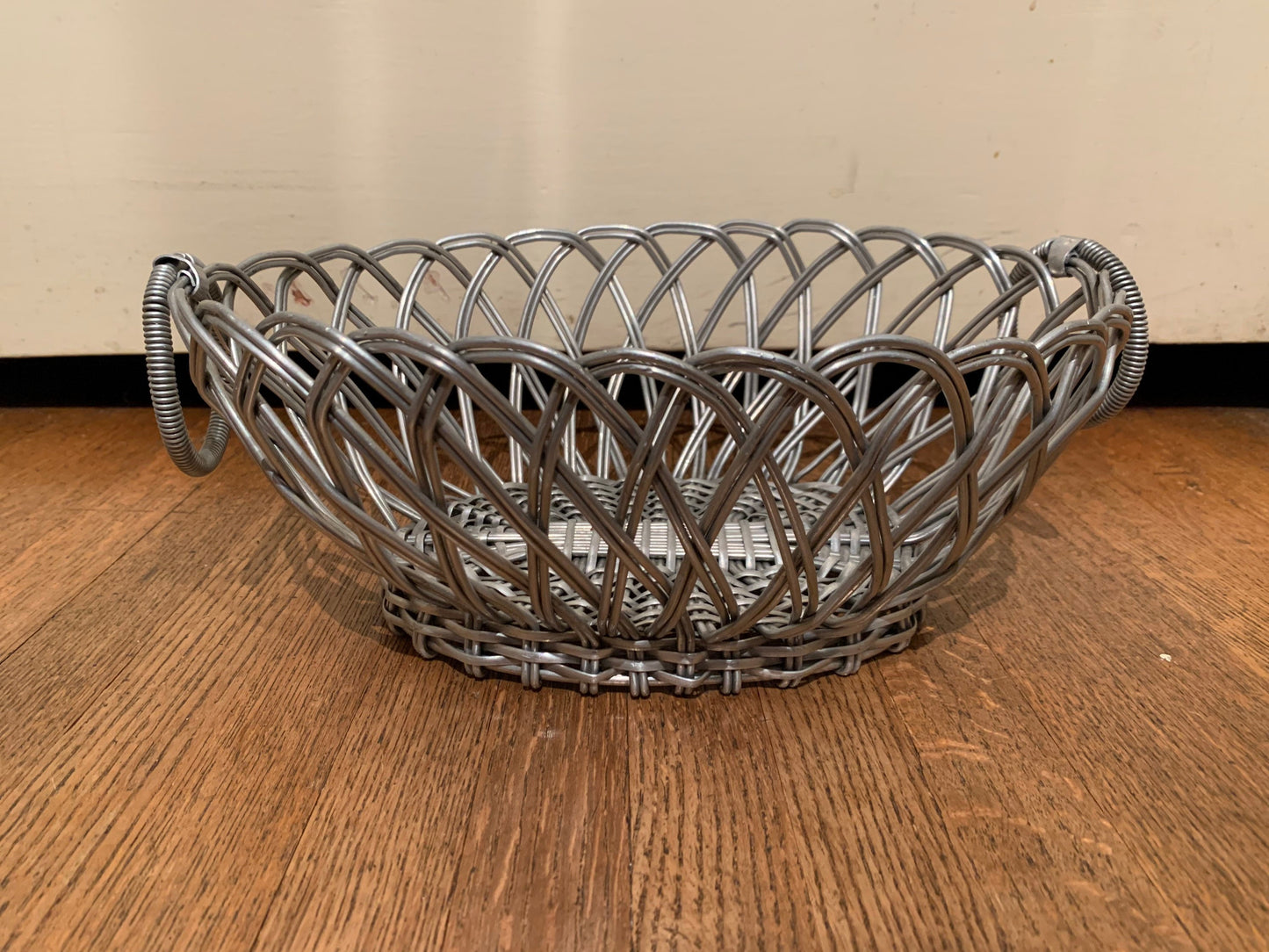 Vintage Woven Metal Basket