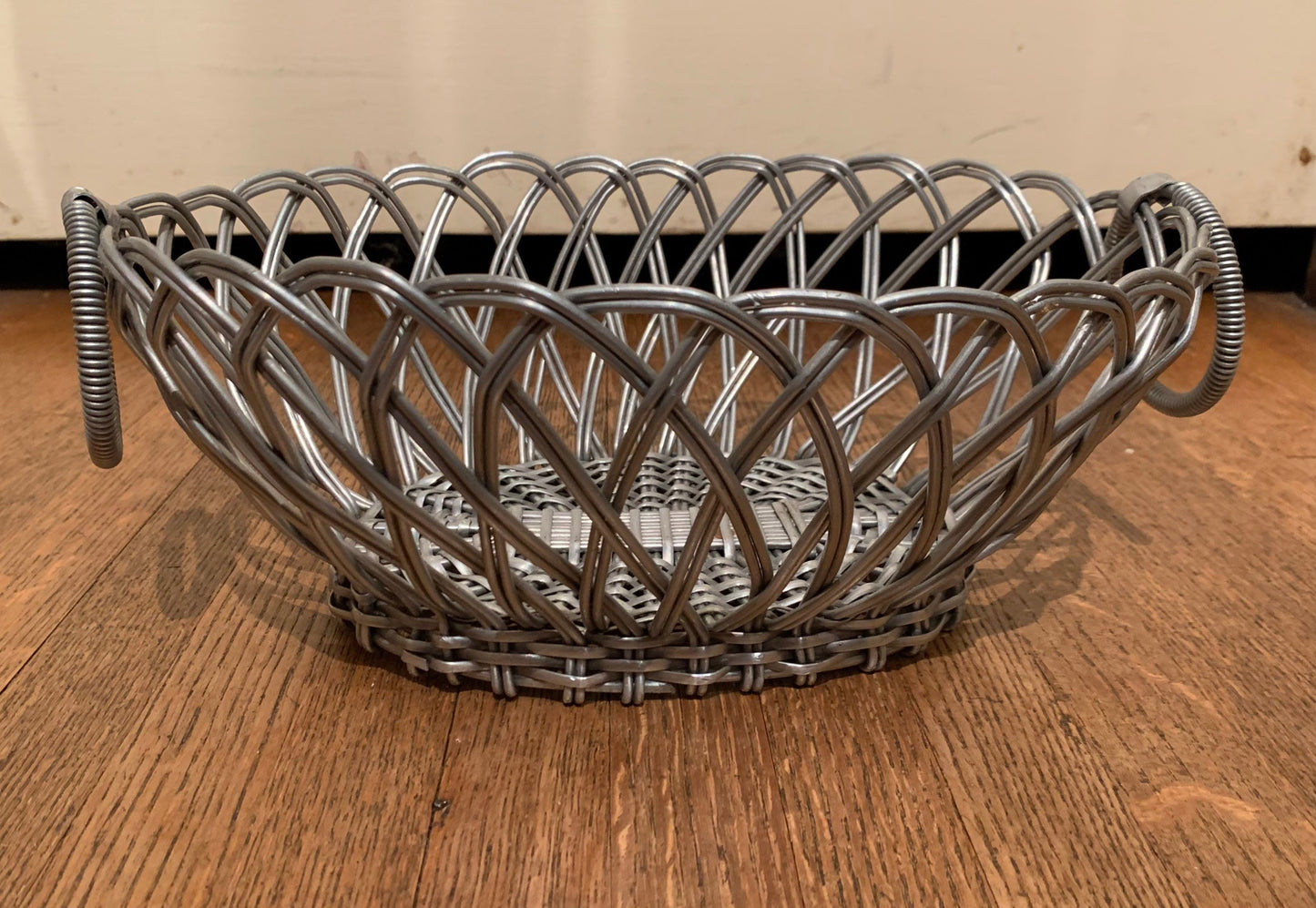 Vintage Woven Metal Basket