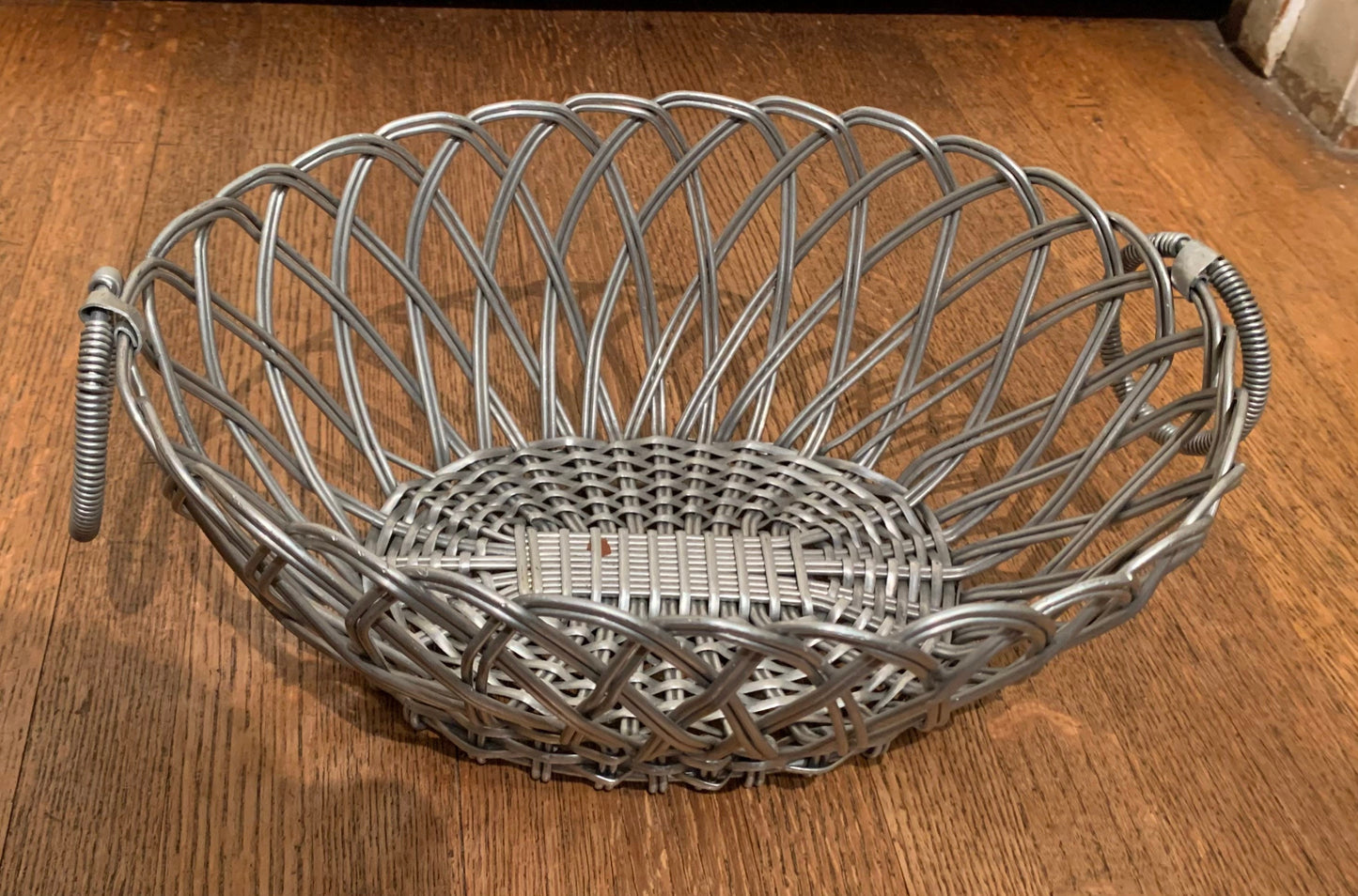 Vintage Woven Metal Basket