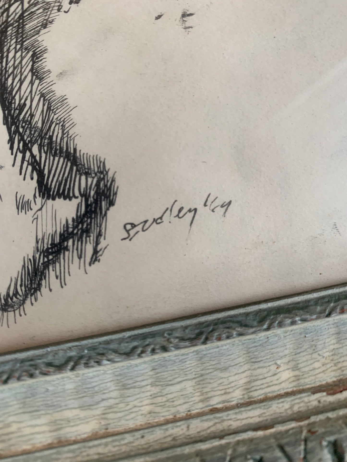 Vintage Ink on Paper Artwork