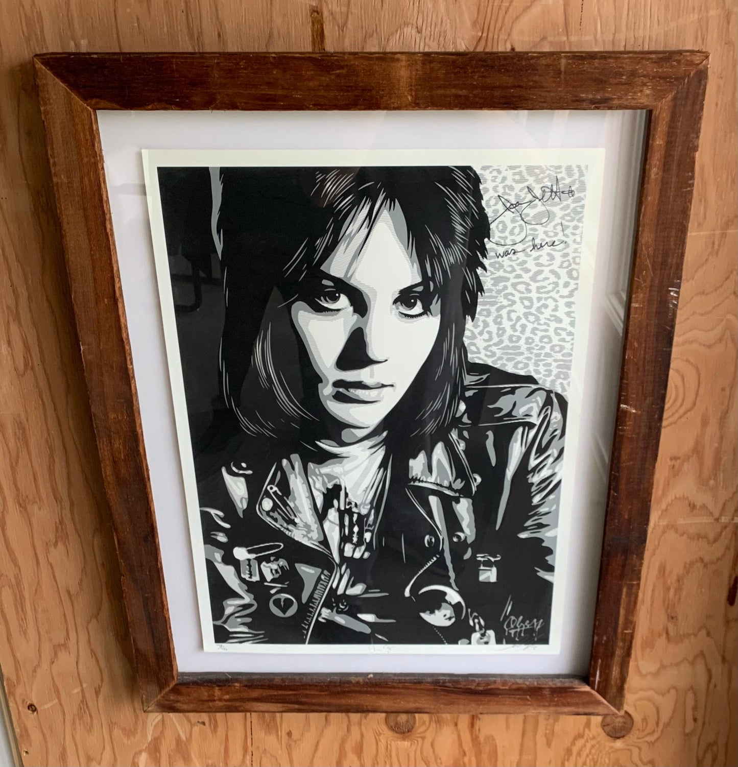 Vintage Joan Jett Framed Lithograph