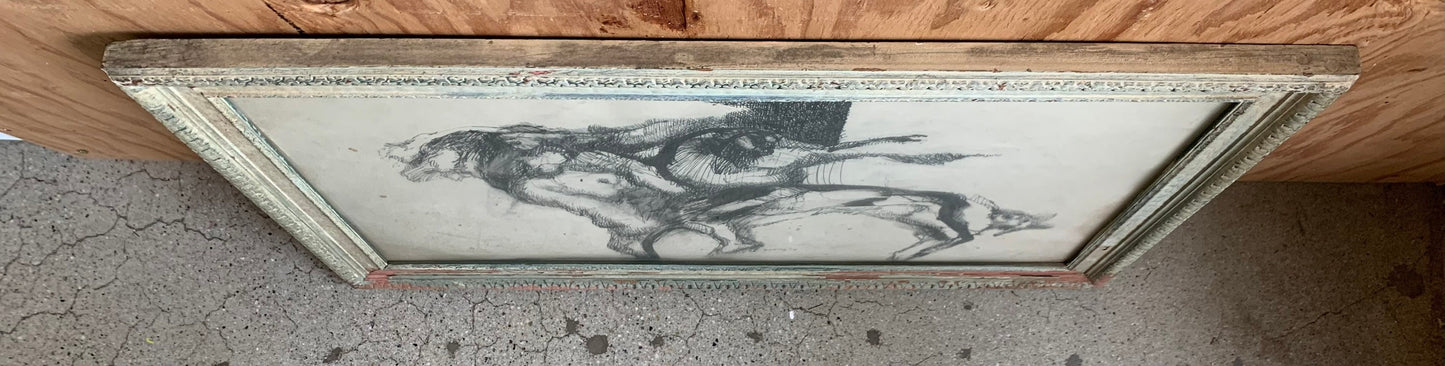 Vintage Ink on Paper Artwork