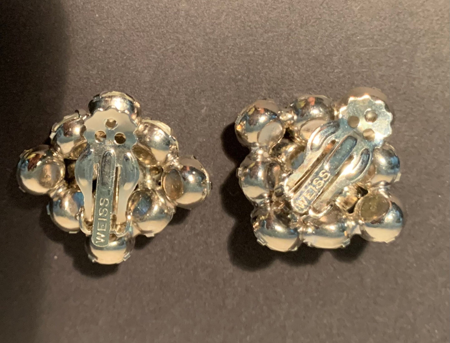 Vintage 1930s rhinestone earrings
