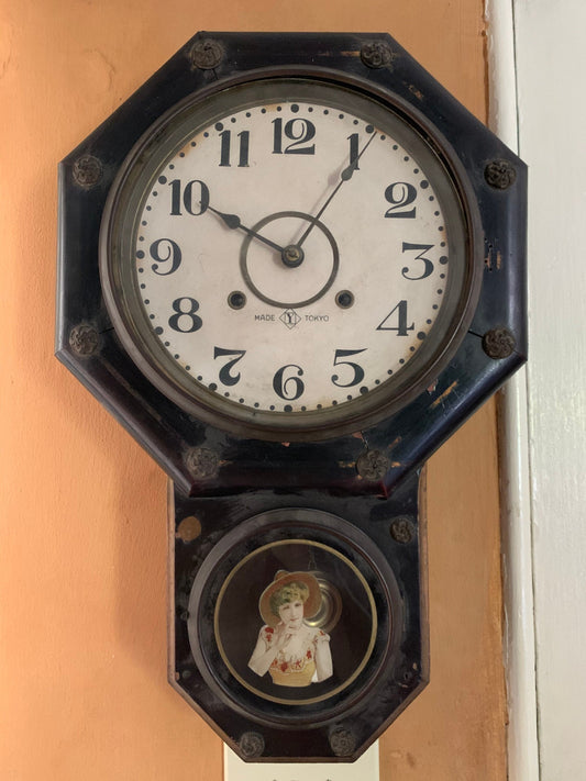 Antique Japanese wall clock