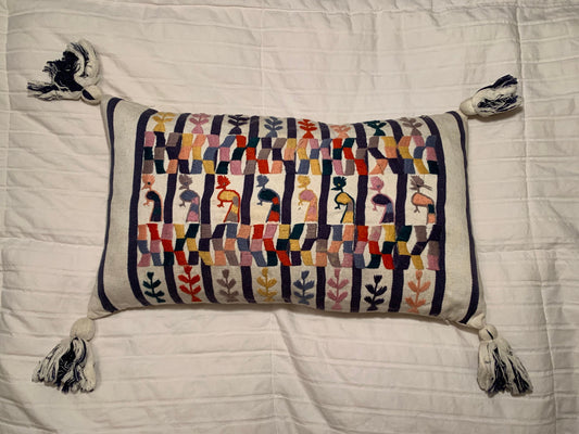 Bolster Pillow With Tassels