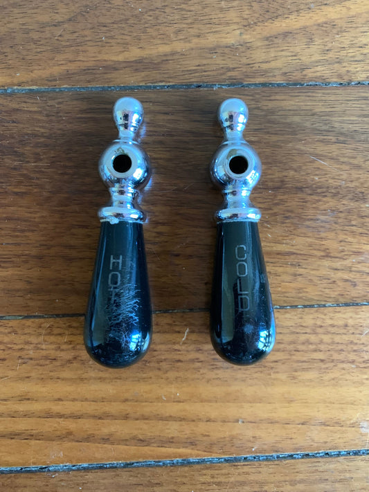 Black hot and cold levers