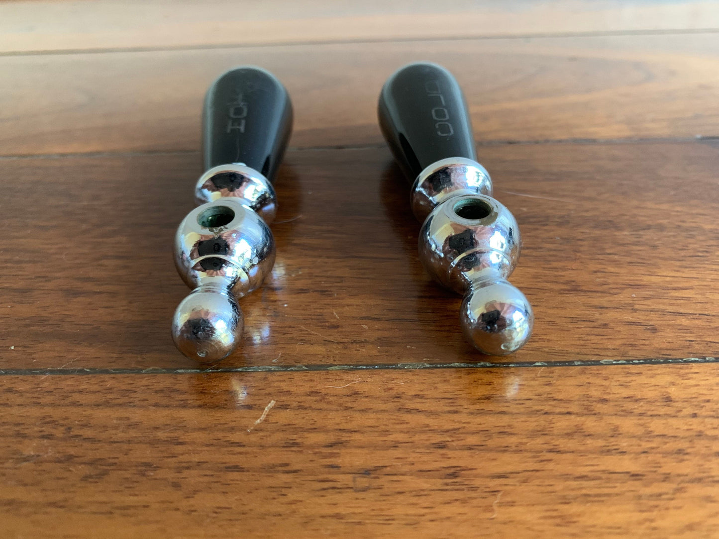 Black hot and cold levers