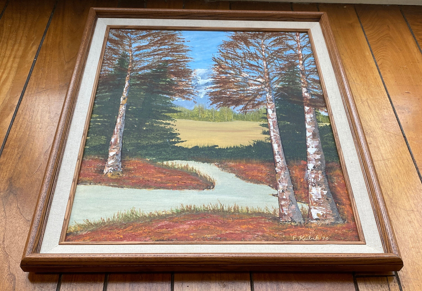 Acrylic on Canvas, Trees & Meadow