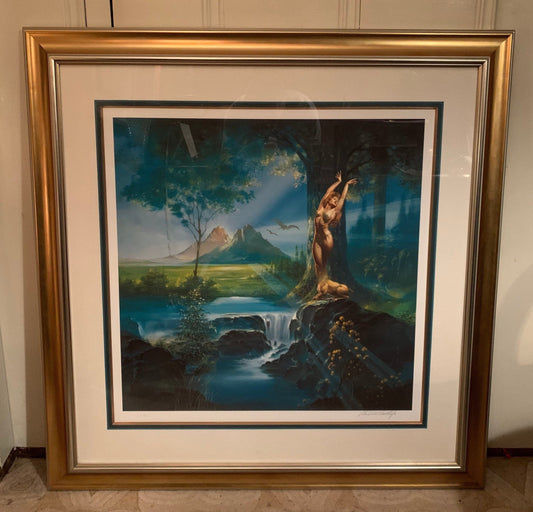 1990s Framed and Signed Graphic Print by Boris Vallejo 1/145