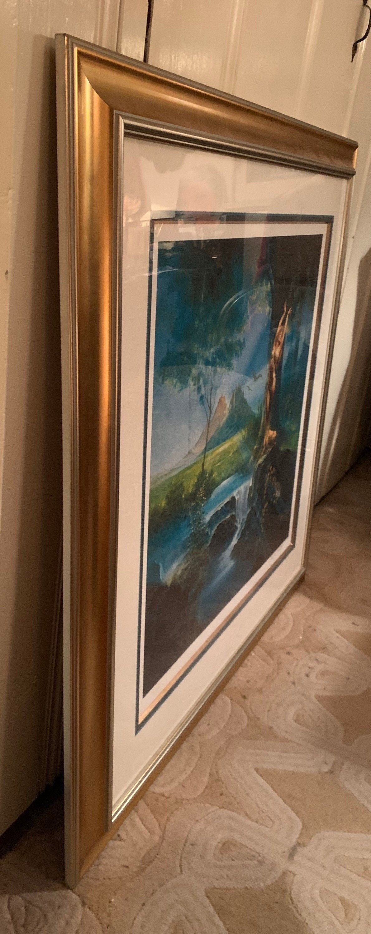 1990s Framed and Signed Graphic Print by Boris Vallejo 1/145