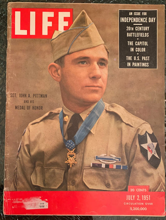 Life Magazine July 2, 1951 - Sgt. John Pittman