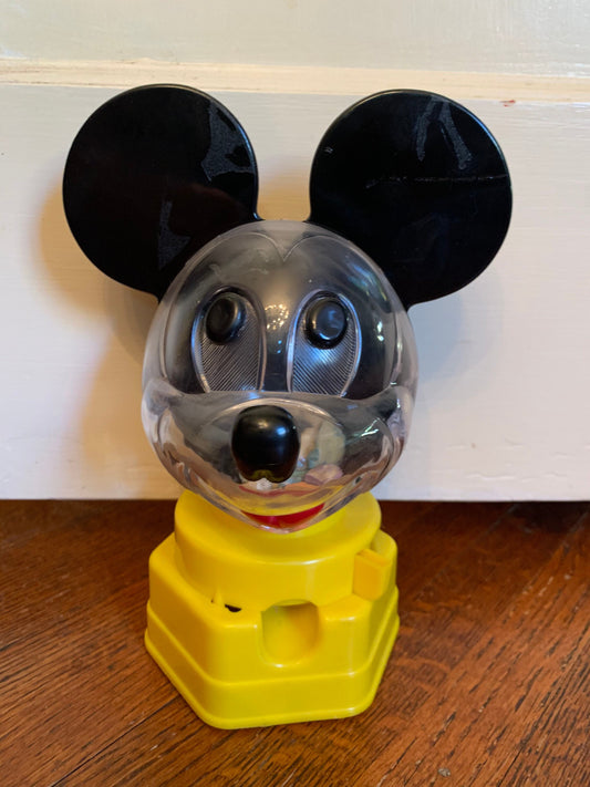 Vintage Mickey Mouse Plastic Gum Ball Dispenser
