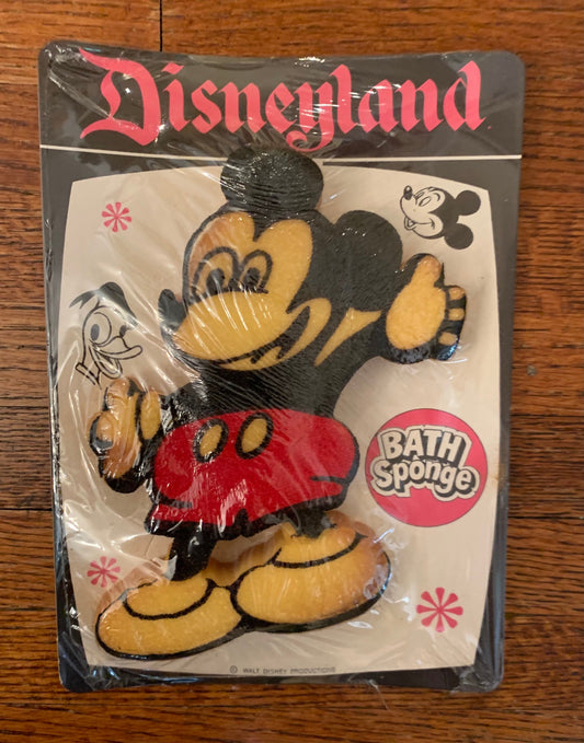 Vintage Mickey Mouse Disneyland Bath Sponge Toy