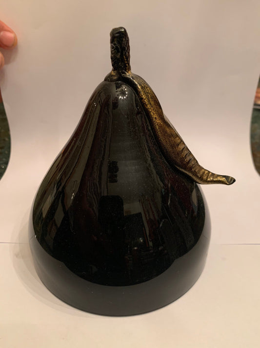 Vintage Colored Hand Blown Glass Glass Pear Vase