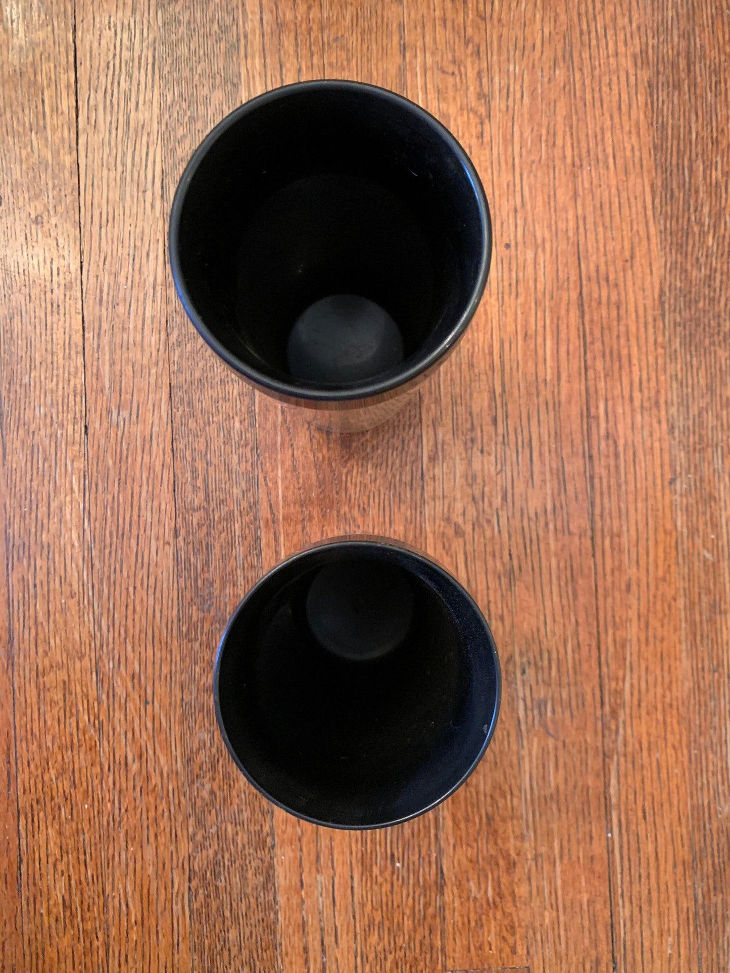 Old Newspaper Plastic Cups, Set of 2 - Peace and Disaster