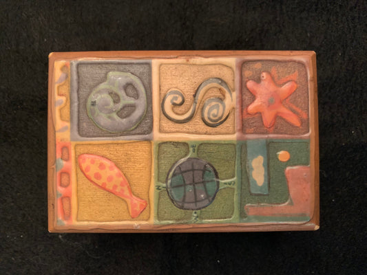 Vintage Hand Painted Wood Box