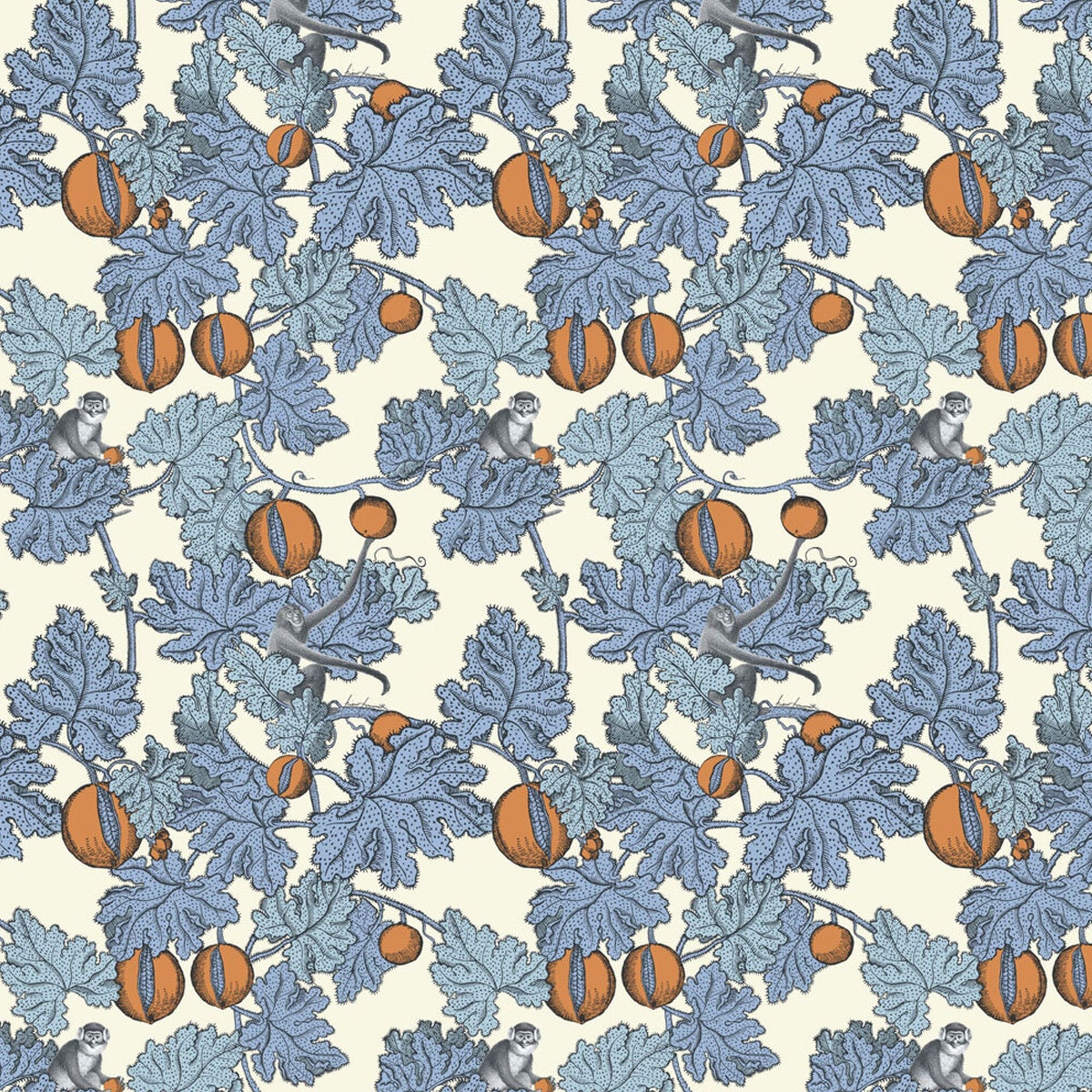 Cole and Son "Frutto Proibito" Hyacinth and Orange Wallpaper
