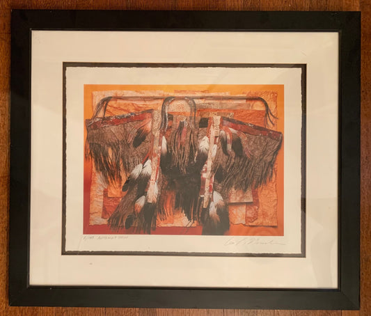 Vintage Native American Lithograph, "Autumns Shirt"
