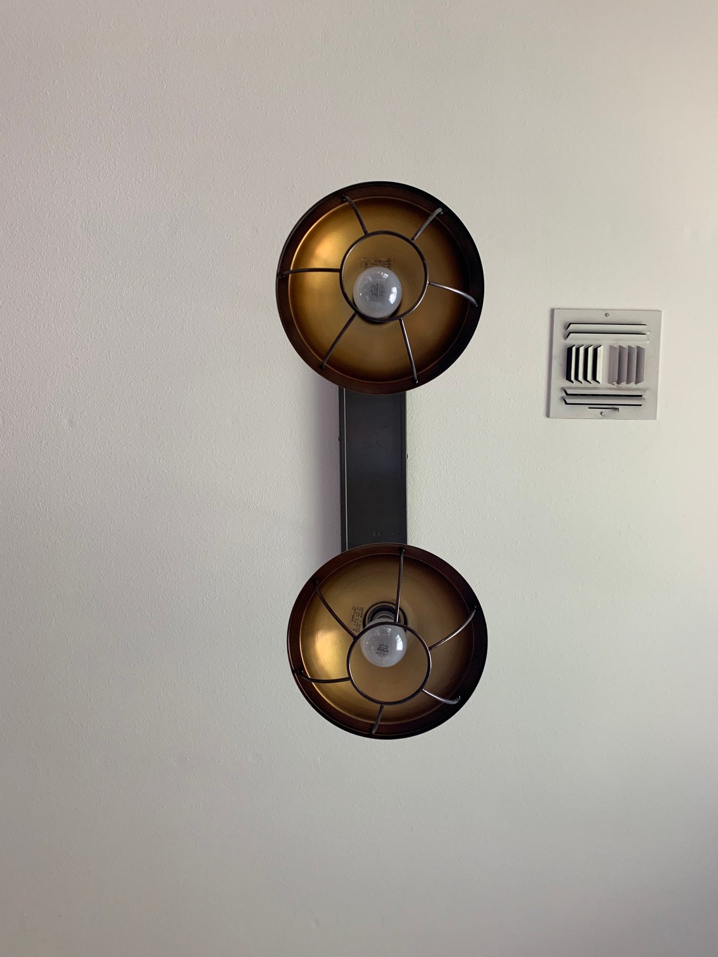Metal Industrial Style Two Light Chandelier