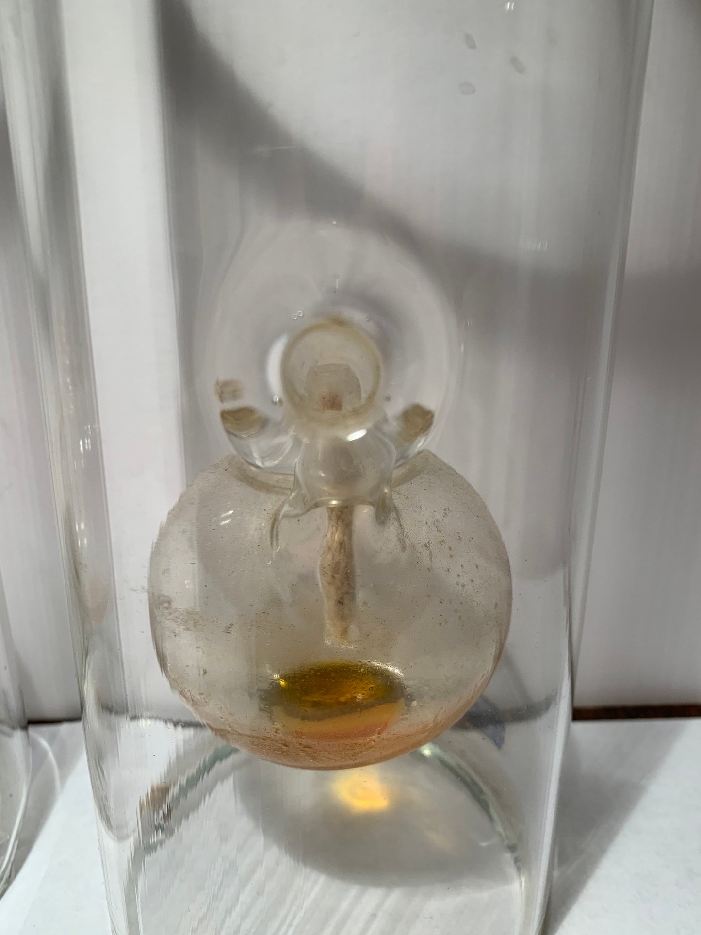 Vintage Glass Kerosene Lamps, Pair