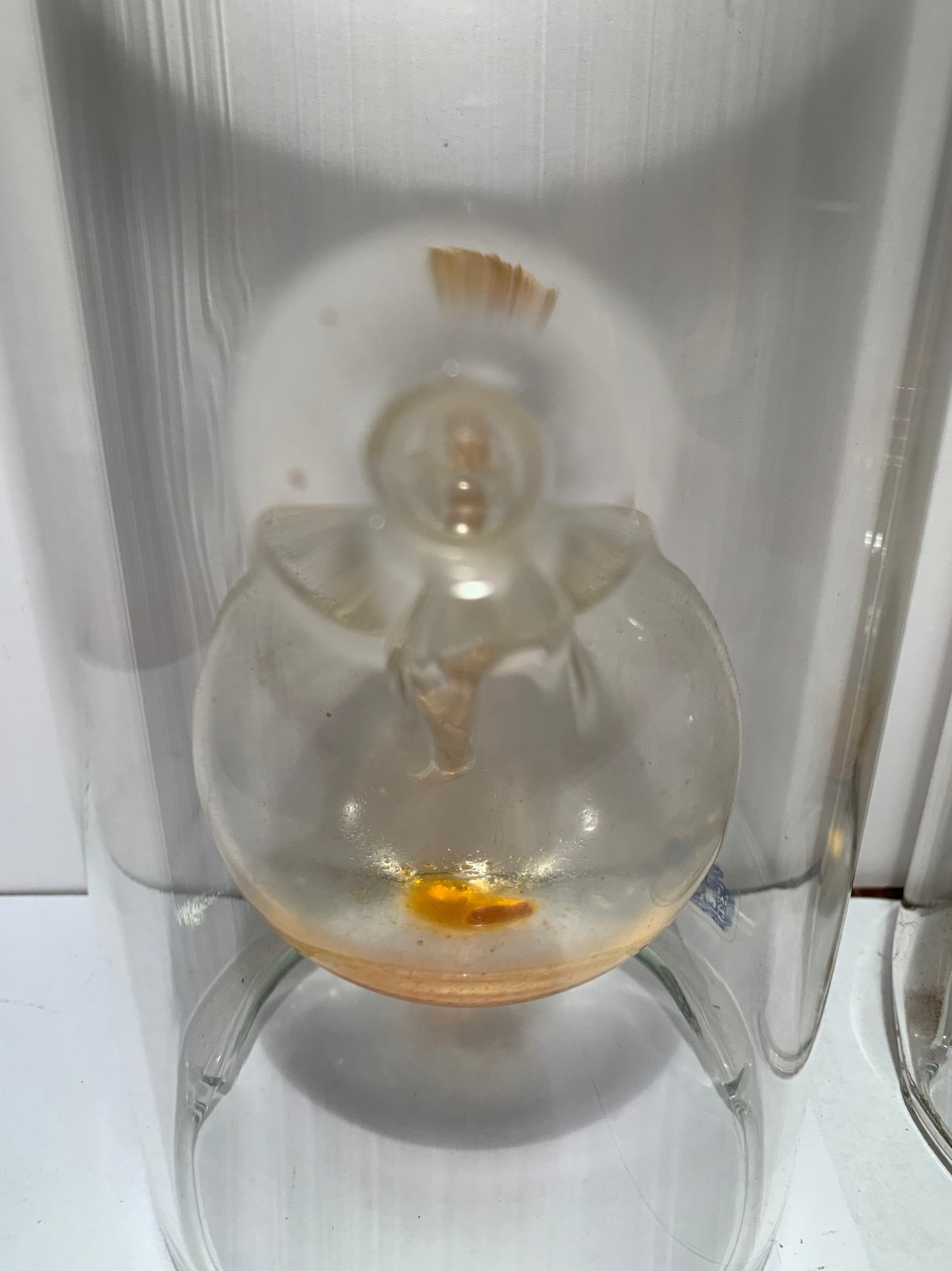 Vintage Glass Kerosene Lamps, Pair