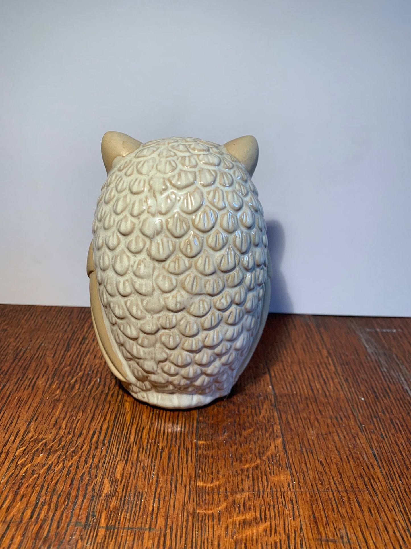 Painted Clay Owl Statue