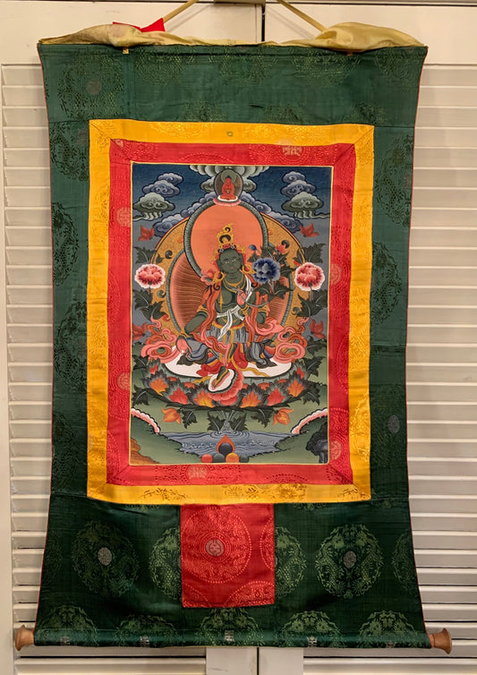 Vintage Hand Painted Tibetan Thangka