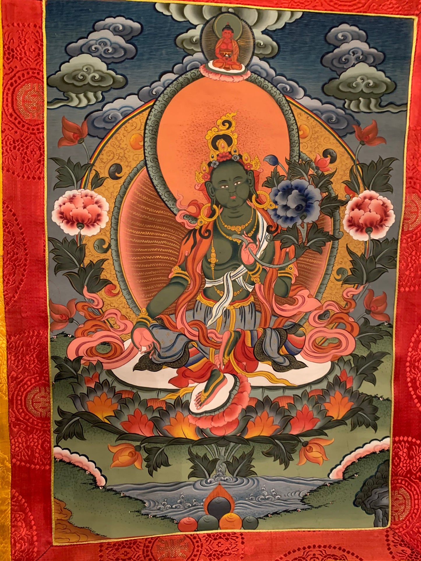Vintage Hand Painted Tibetan Thangka