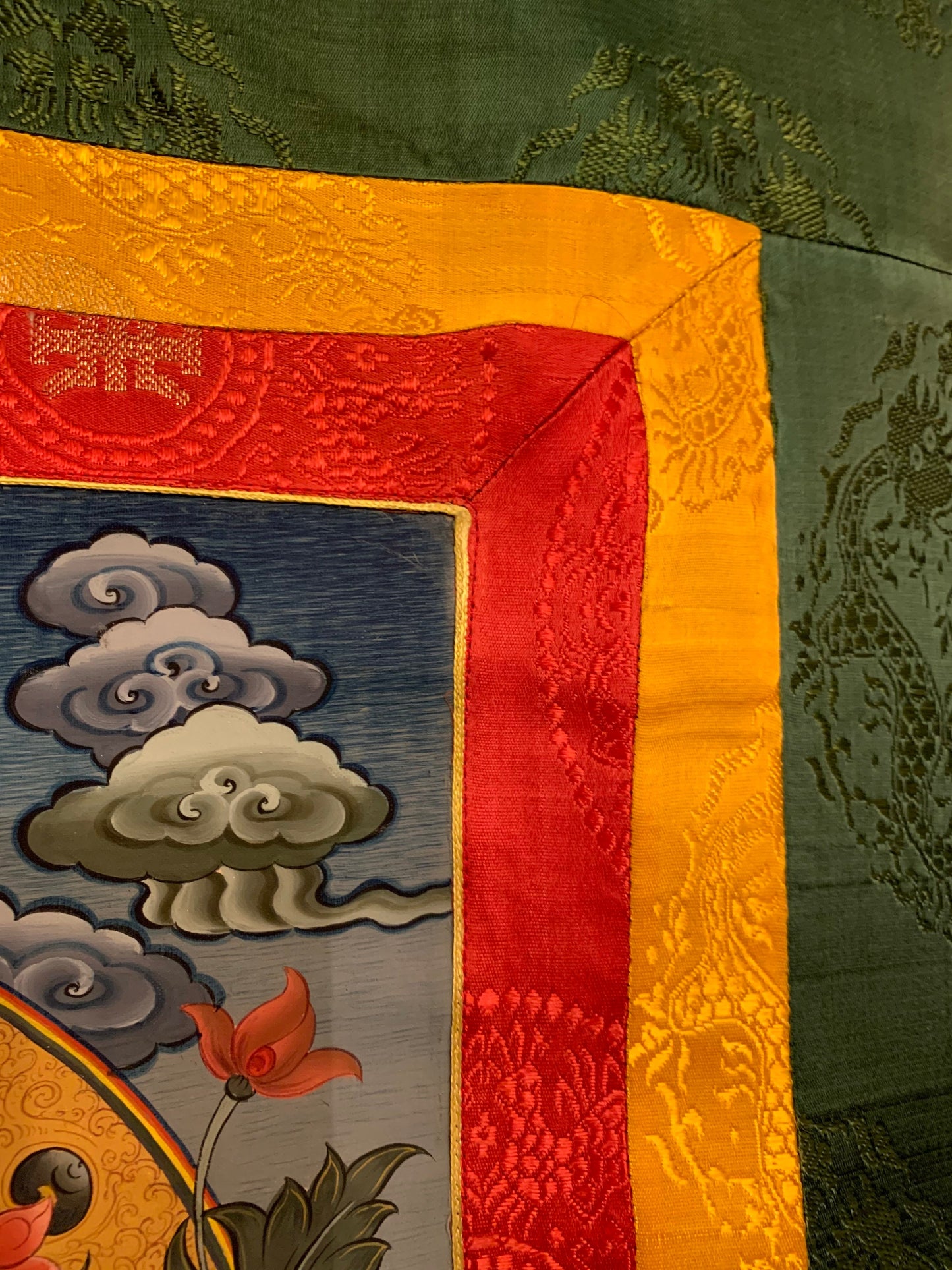 Vintage Hand Painted Tibetan Thangka