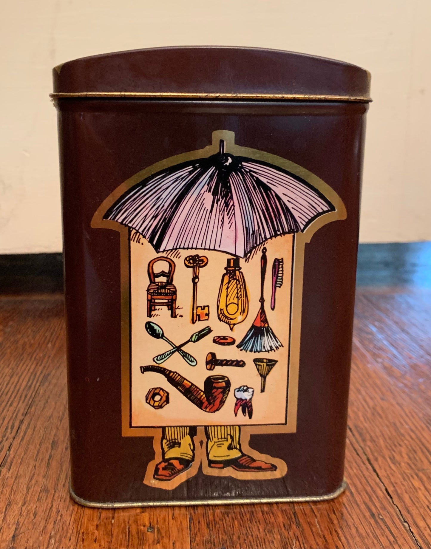 Vintage English Tin "Junk Box"