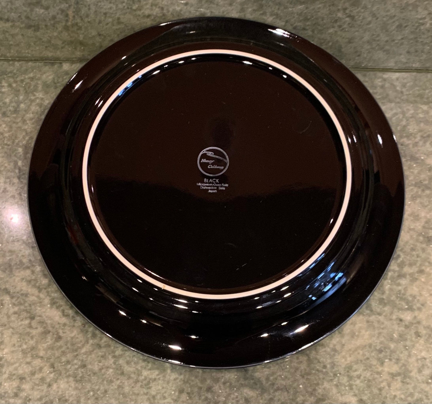 Black porcelain chargers
