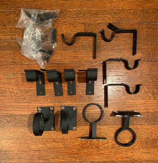 Vintage Iron Curtain Rod brackets
