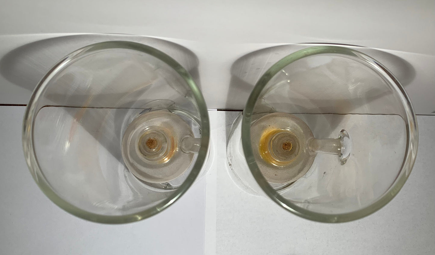Vintage Glass Kerosene Lamps, Pair