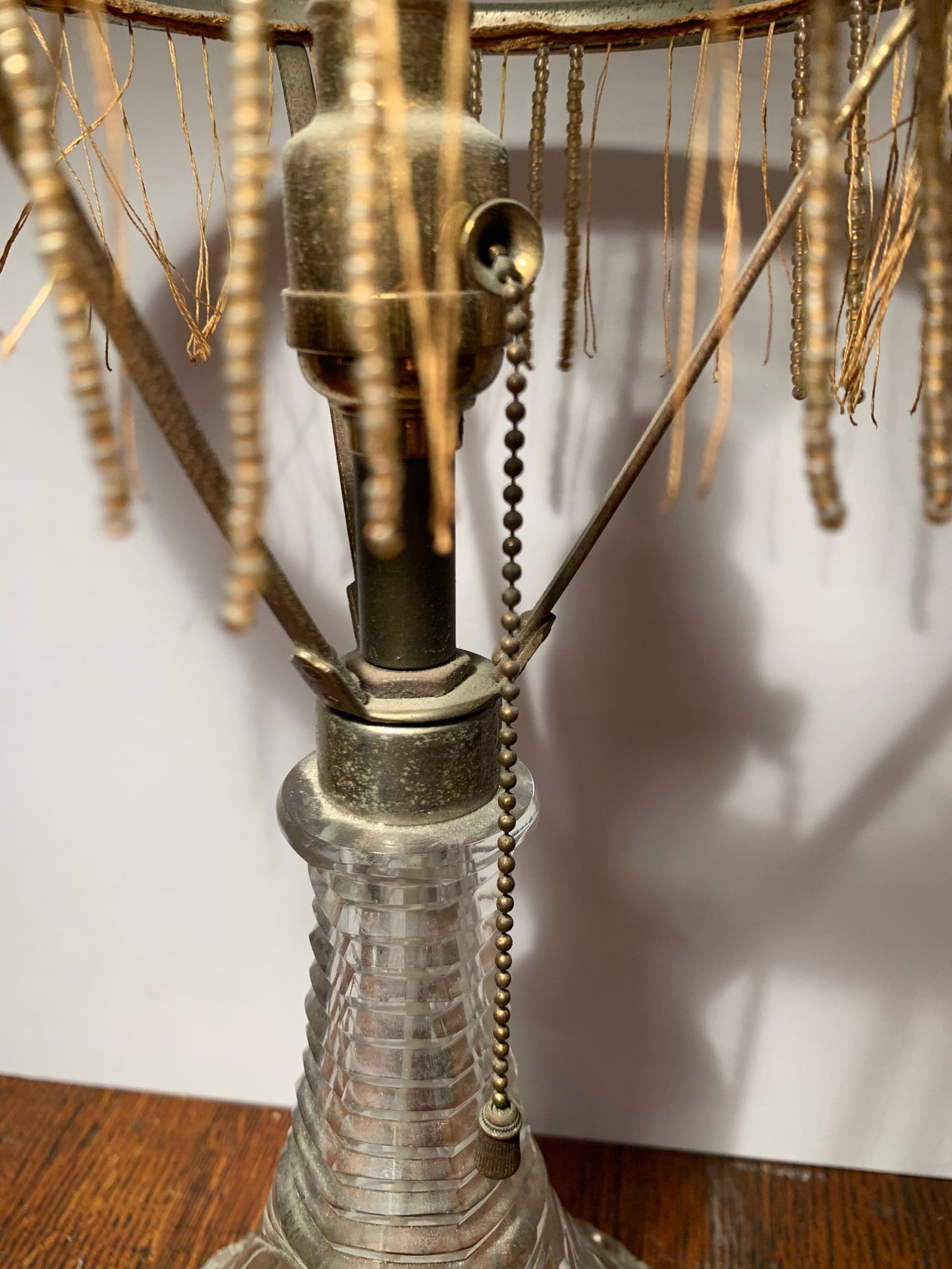 Antique Cut Crystal Desk Lamp