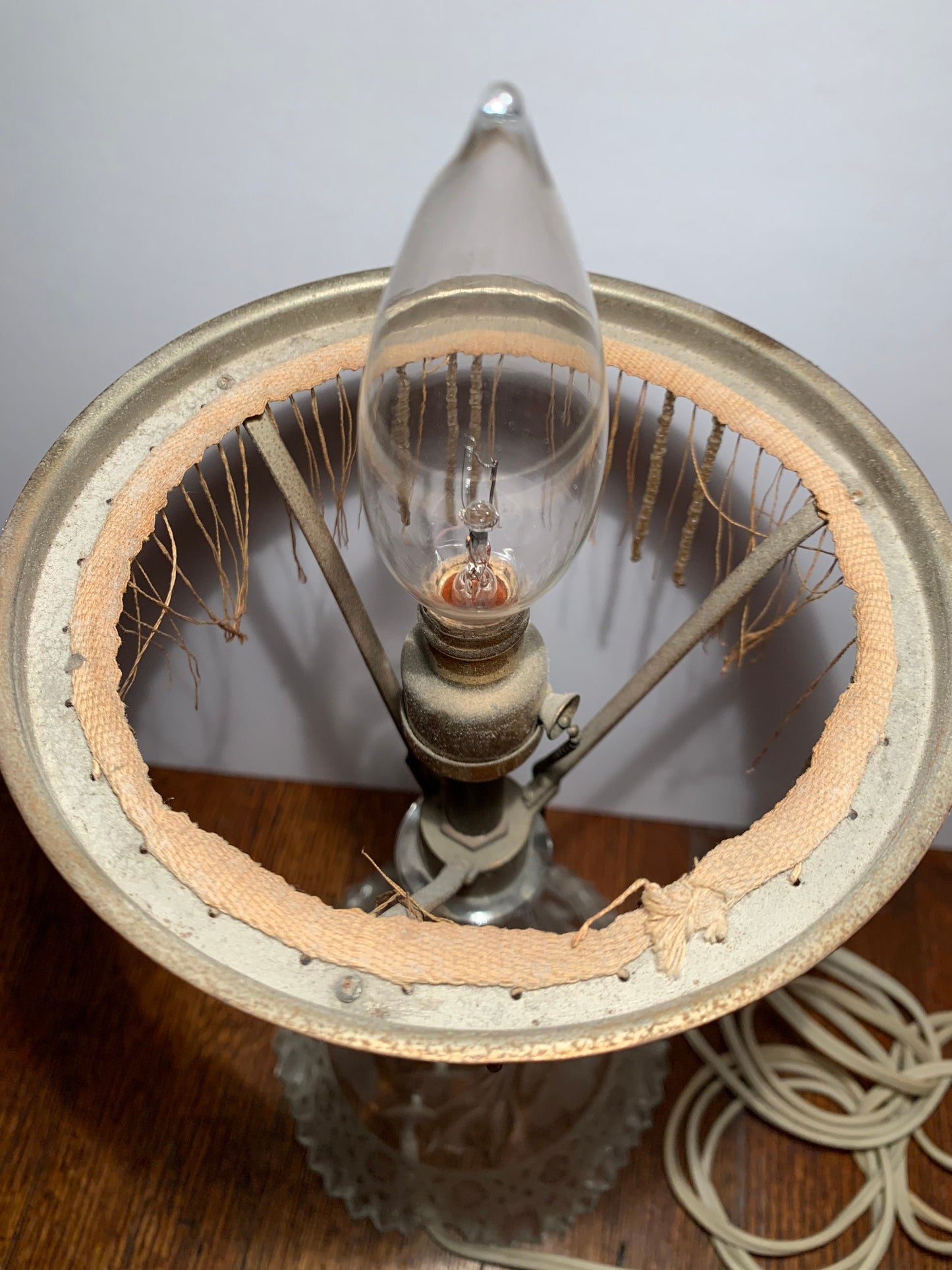 Antique Cut Crystal Desk Lamp