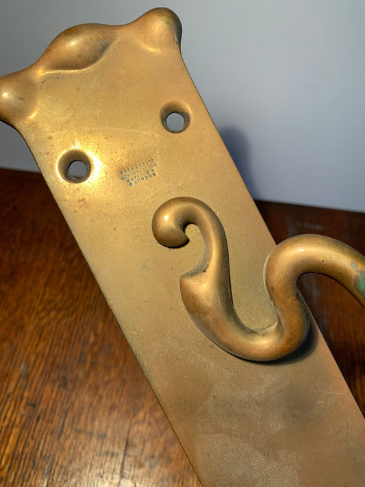 Vintage English Brass Door Pull