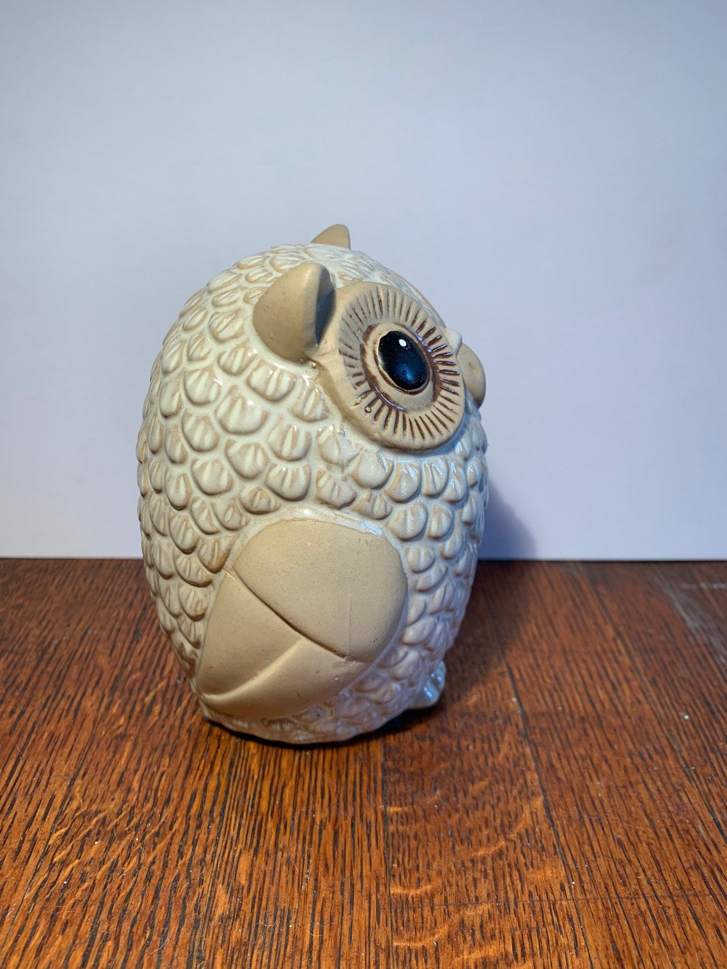 Painted Clay Owl Statue