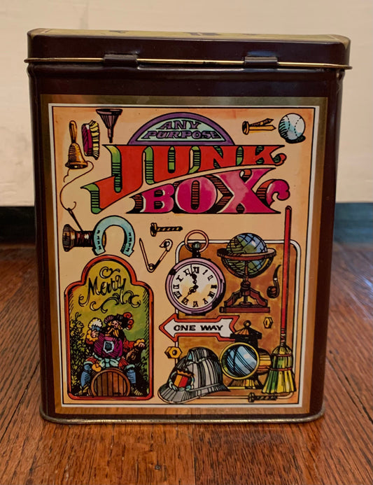Vintage English Tin "Junk Box"
