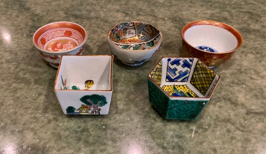 Vintage Japanese saki cups