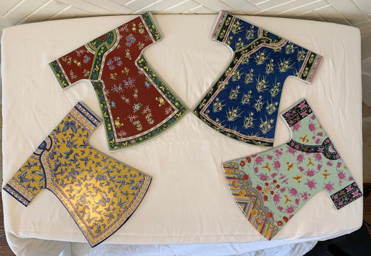 Ceramic Kimono Wall Hangings, Set of 4