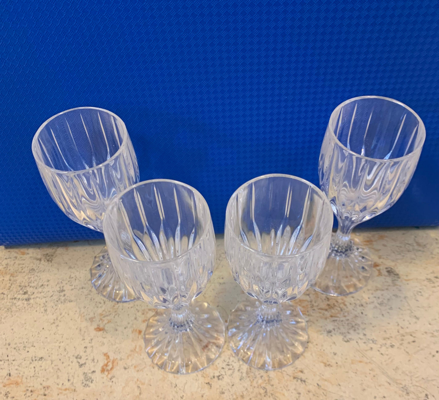 Cut Crystal Liqueur Glasses, Set of 4