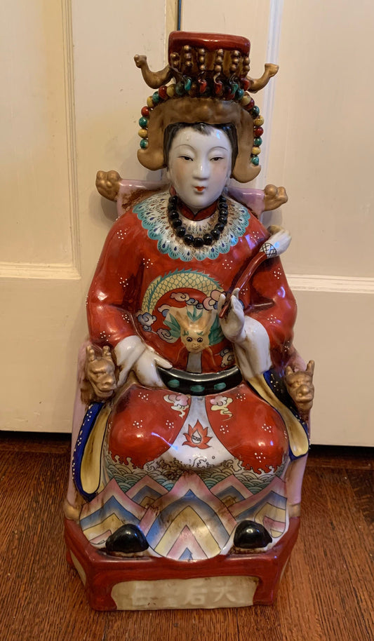 Vintage Ceramic Chinese Statue