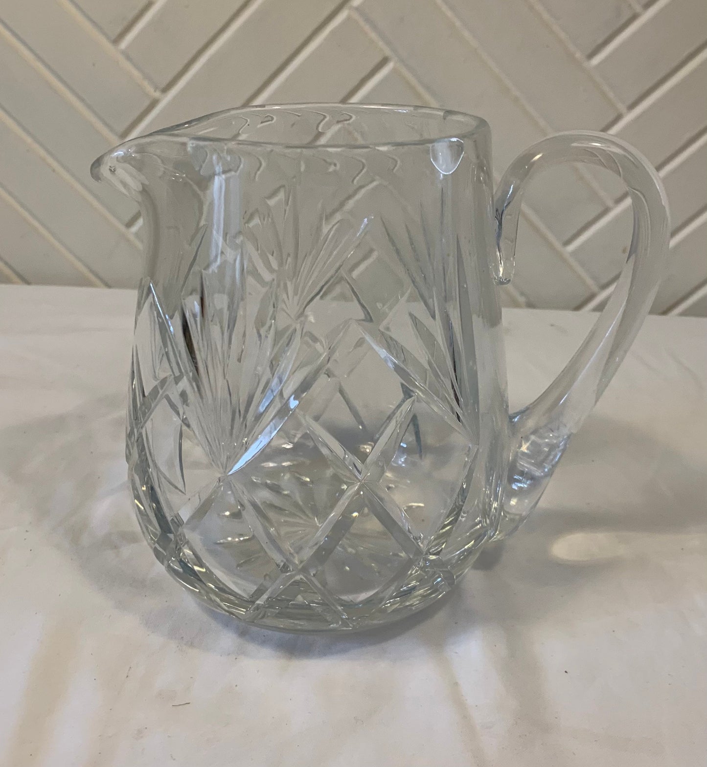 Vintage Cut Crystal Pitcher