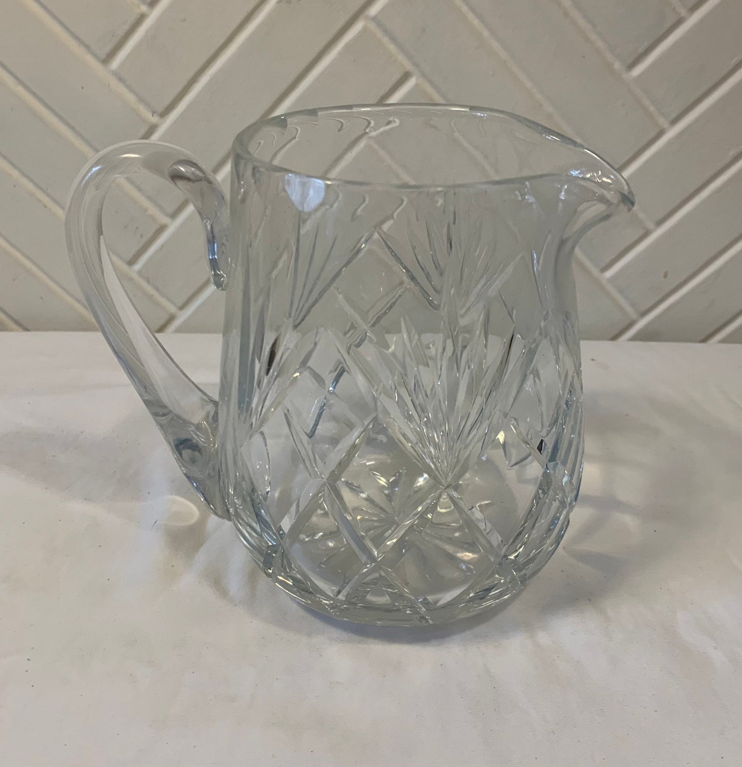 Vintage Cut Crystal Pitcher