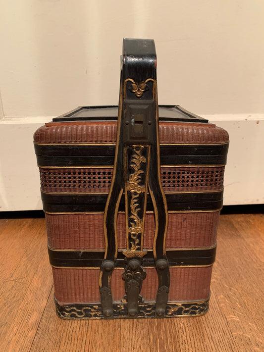 Vintage Chinese Lacquered Tiered Lunch Box