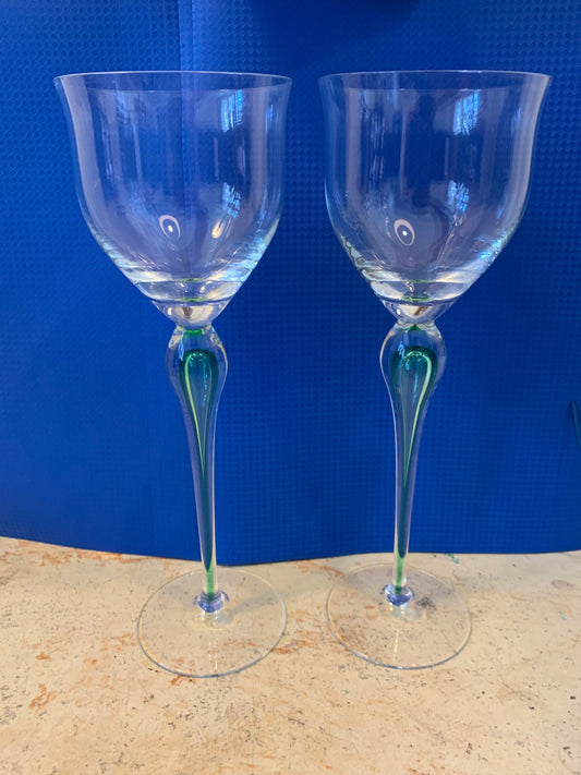 Tall Champagne Glasses, Set of 2