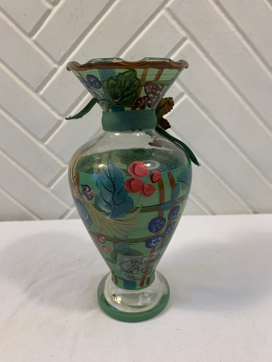 Hand Painted Glass Bud Vase