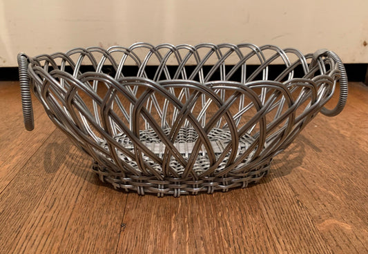 Vintage Woven Metal Basket